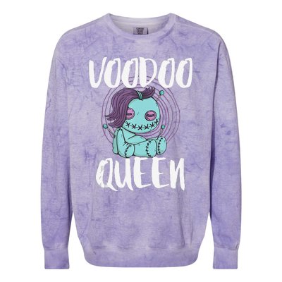 Voodoo Queen Pastel Goth Creepy Cute Voodoo Doll Colorblast Crewneck Sweatshirt