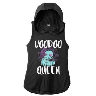 Voodoo Queen Pastel Goth Creepy Cute Voodoo Doll Ladies PosiCharge Tri-Blend Wicking Draft Hoodie Tank