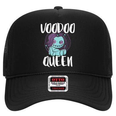 Voodoo Queen Pastel Goth Creepy Cute Voodoo Doll High Crown Mesh Back Trucker Hat