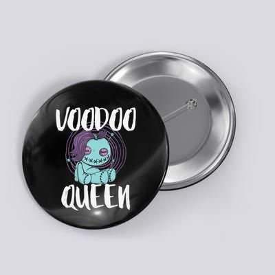 Voodoo Queen Pastel Goth Creepy Cute Voodoo Doll Button