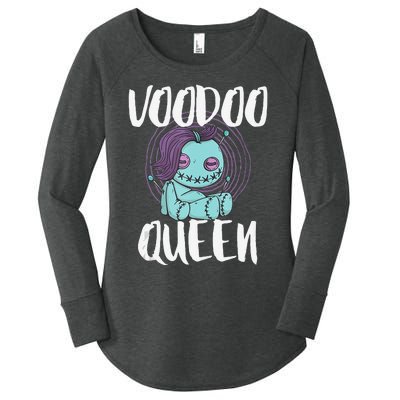 Voodoo Queen Pastel Goth Creepy Cute Voodoo Doll Women's Perfect Tri Tunic Long Sleeve Shirt