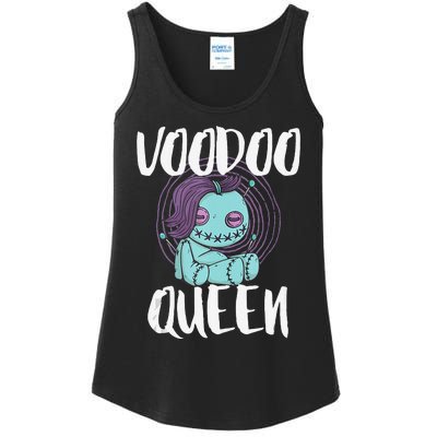 Voodoo Queen Pastel Goth Creepy Cute Voodoo Doll Ladies Essential Tank