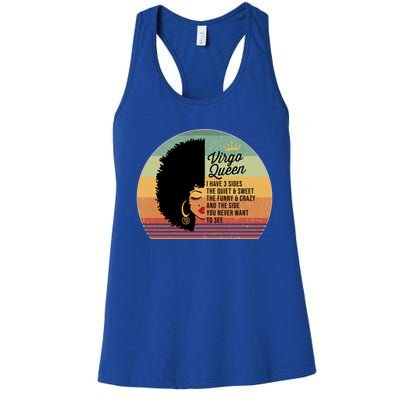 Virgo Queen Personality Qualities Melanin Gift Women's Racerback Tank