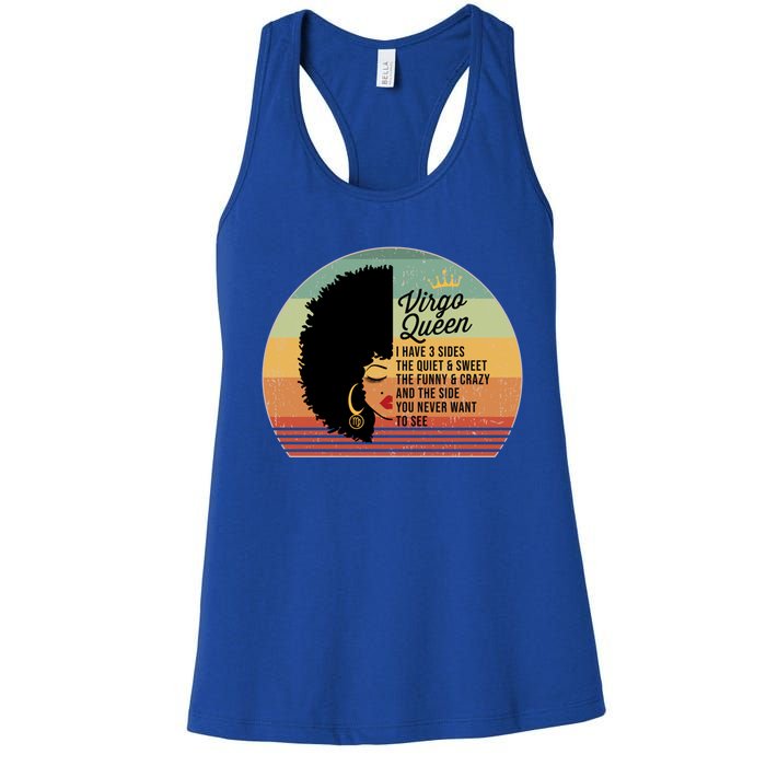 Virgo Queen Personality Qualities Melanin Gift Women's Racerback Tank