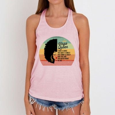 Virgo Queen Personality Qualities Melanin Gift Women's Knotted Racerback Tank