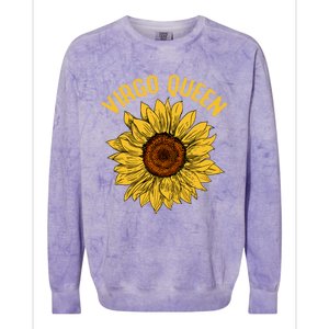 Virgo Queen Sunflower Birthday Gift Gift Colorblast Crewneck Sweatshirt