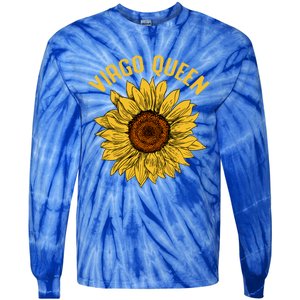 Virgo Queen Sunflower Birthday Gift Gift Tie-Dye Long Sleeve Shirt