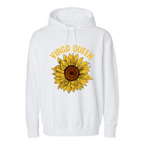 Virgo Queen Sunflower Birthday Gift Gift Garment-Dyed Fleece Hoodie