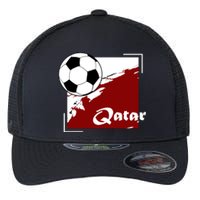 Vintage Qatar Soccer Futbol Flexfit Unipanel Trucker Cap