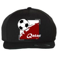 Vintage Qatar Soccer Futbol Wool Snapback Cap