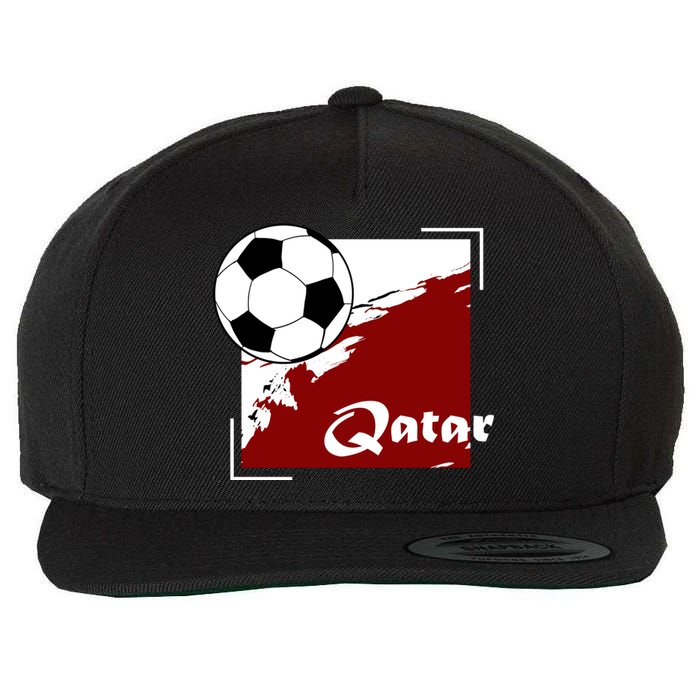 Vintage Qatar Soccer Futbol Wool Snapback Cap