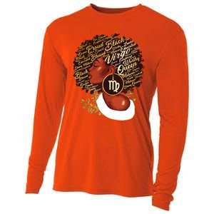 Virgo Queen Sweet As Candy Birthday Gift For Black Women Cooling Performance Long Sleeve Crew