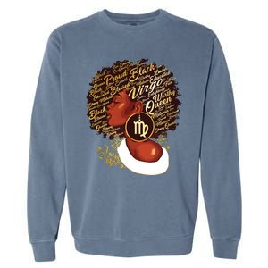 Virgo Queen Sweet As Candy Birthday Gift For Black Women Garment-Dyed Sweatshirt