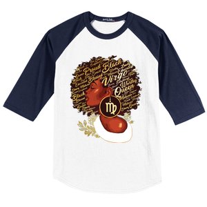 Virgo Queen Sweet As Candy Birthday Gift For Black Women Baseball Sleeve Shirt