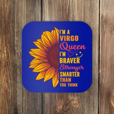 Virgo Queen Sunflower Zodiac Sign Horoscope Birthday Gift Coaster