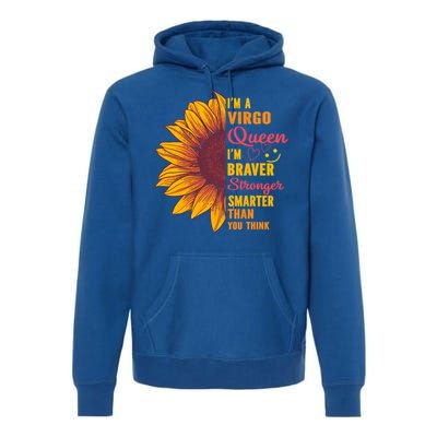 Virgo Queen Sunflower Zodiac Sign Horoscope Birthday Gift Premium Hoodie