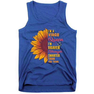 Virgo Queen Sunflower Zodiac Sign Horoscope Birthday Gift Tank Top