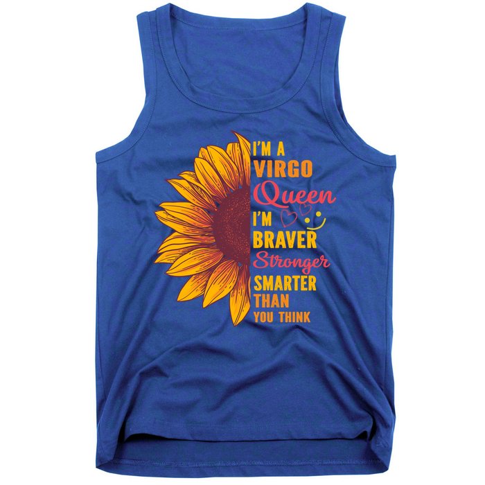 Virgo Queen Sunflower Zodiac Sign Horoscope Birthday Gift Tank Top