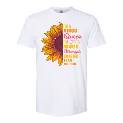 Virgo Queen Sunflower Zodiac Sign Horoscope Birthday Gift Softstyle CVC T-Shirt