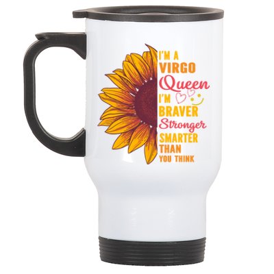 Virgo Queen Sunflower Zodiac Sign Horoscope Birthday Gift Stainless Steel Travel Mug