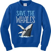 Vintage Quote Save The Whales Gift Kids Sweatshirt