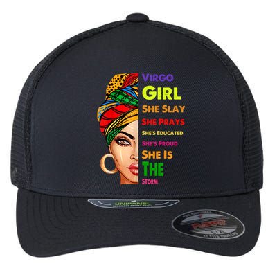 Virgo Queen Slay Birthday Funny Gift Cute Gift Flexfit Unipanel Trucker Cap