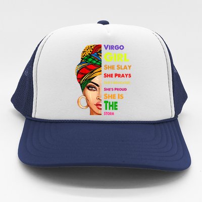 Virgo Queen Slay Birthday Funny Gift Cute Gift Trucker Hat