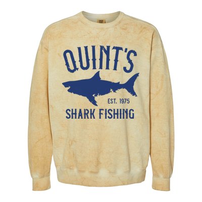 Vintage Quints Shark Fishing 1975 Retro Colorblast Crewneck Sweatshirt