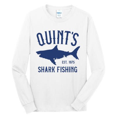 Vintage Quints Shark Fishing 1975 Retro Tall Long Sleeve T-Shirt