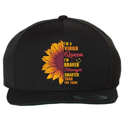 Virgo Queen Sunflower Zodiac Sign Horoscope Birthday Meaningful Gift Wool Snapback Cap