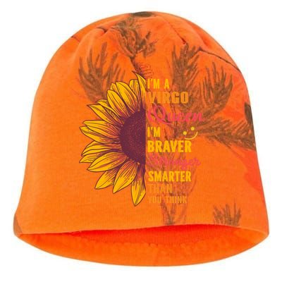 Virgo Queen Sunflower Zodiac Sign Horoscope Birthday Meaningful Gift Kati - Camo Knit Beanie