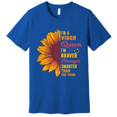 Virgo Queen Sunflower Zodiac Sign Horoscope Birthday Meaningful Gift Premium T-Shirt