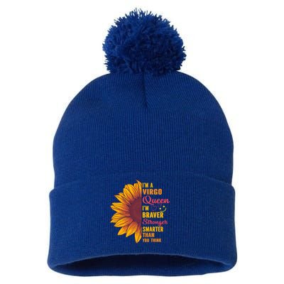 Virgo Queen Sunflower Zodiac Sign Horoscope Birthday Meaningful Gift Pom Pom 12in Knit Beanie