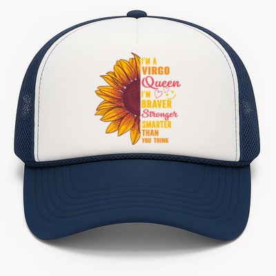 Virgo Queen Sunflower Zodiac Sign Horoscope Birthday Meaningful Gift Trucker Hat