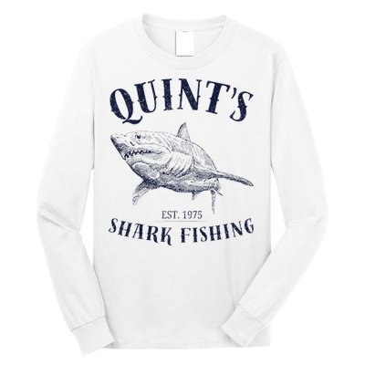 Vintage QuintS Shark 1975 Funny FishingS Retro Long Sleeve Shirt
