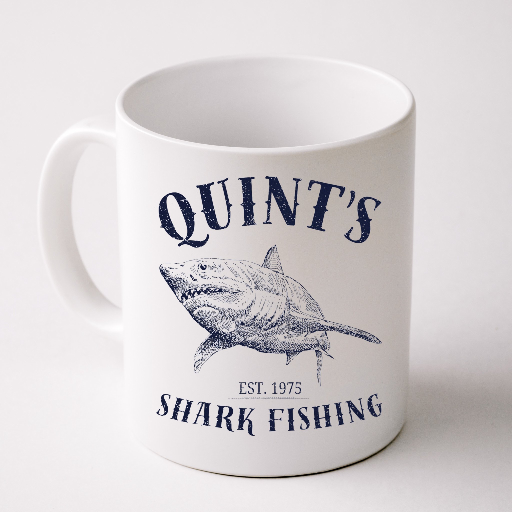 Vintage QuintS Shark 1975 Funny FishingS Retro Mug