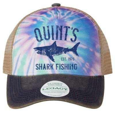 Vintage QuintS Shark Fishing 1975 Retro Legacy Tie Dye Trucker Hat