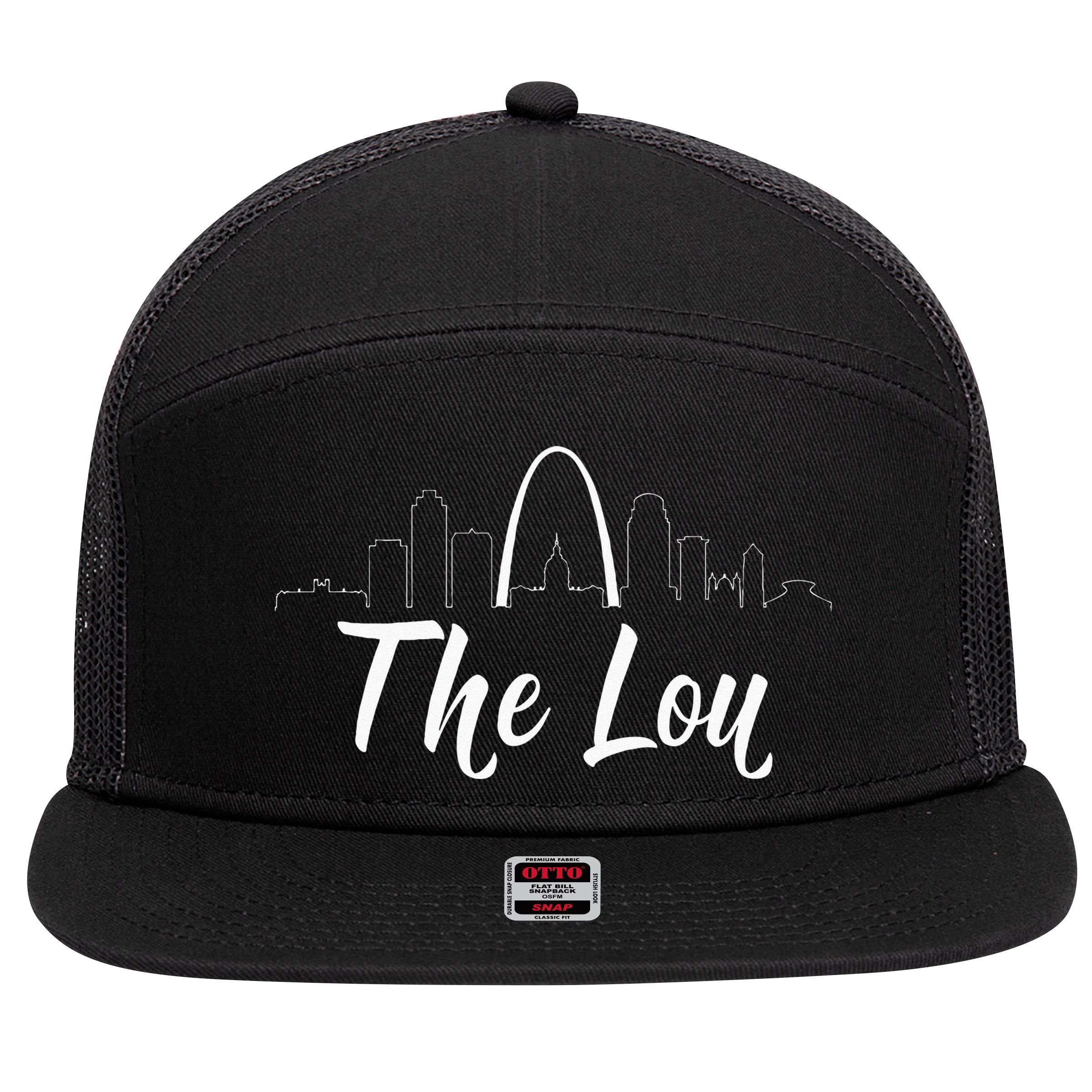 Vintage Quote The Lou St. Louis Missouri 7 Panel Mesh Trucker Snapback Hat