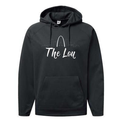 Vintage Quote The Lou St. Louis Missouri Performance Fleece Hoodie