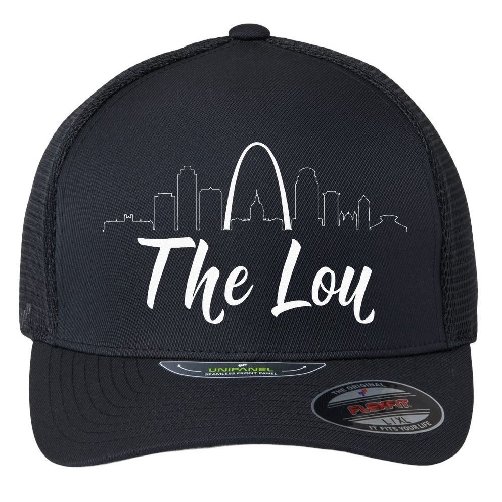 Vintage Quote The Lou St. Louis Missouri Flexfit Unipanel Trucker Cap
