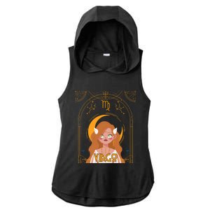 Virgo Queen Virgo Birthday Zodiac Astrological Signs Meaningful Gift Ladies PosiCharge Tri-Blend Wicking Draft Hoodie Tank