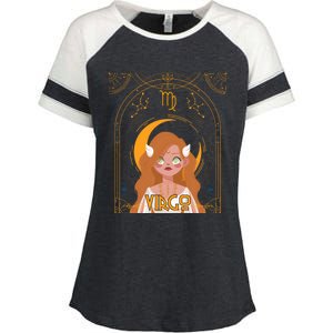 Virgo Queen Virgo Birthday Zodiac Astrological Signs Meaningful Gift Enza Ladies Jersey Colorblock Tee