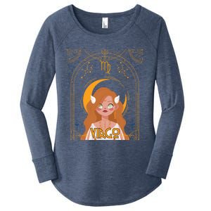 Virgo Queen Virgo Birthday Zodiac Astrological Signs Meaningful Gift Women's Perfect Tri Tunic Long Sleeve Shirt