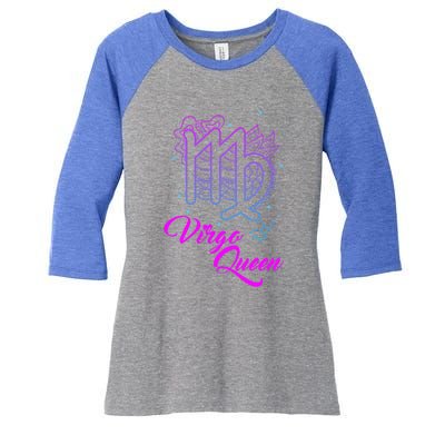 Virgo Queen Virgo Zodiac Symbol Astrology Maiden Sign Meaningful Gift Women's Tri-Blend 3/4-Sleeve Raglan Shirt