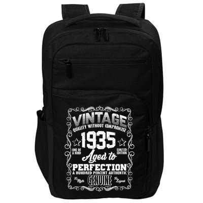 Vintage Quality Without Compromise Aged To Perfection 1935 90th Birthday Impact Tech Backpack