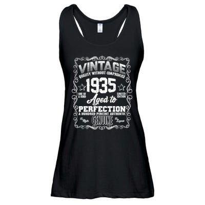 Vintage Quality Without Compromise Aged To Perfection 1935 90th Birthday Ladies Essential Flowy Tank