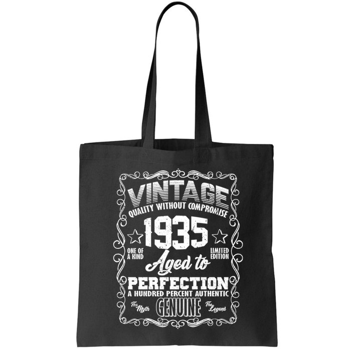 Vintage Quality Without Compromise Aged To Perfection 1935 90th Birthday Bag