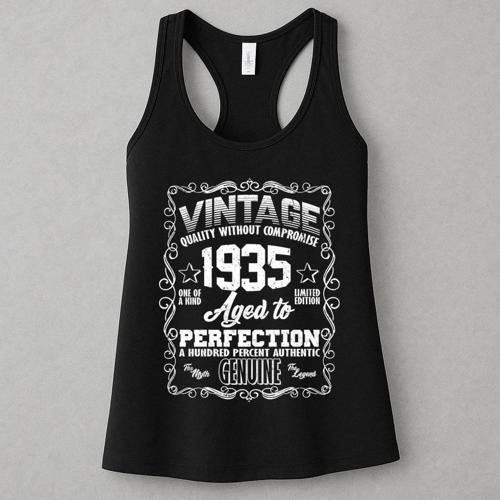 Vintage Quality Without Compromise Aged To Perfection 1935 90th Birthday Womens Tank Top