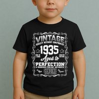 Vintage Quality Without Compromise Aged To Perfection 1935 90th Birthday Toddler T-Shirt
