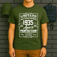 Vintage Quality Without Compromise Aged To Perfection 1935 90th Birthday T-Shirt